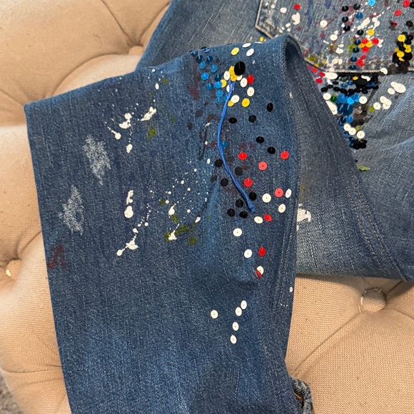 Ralph Lauren Purple Label Paint Splatter Boyfriend Jeans - Picture 6 of 7